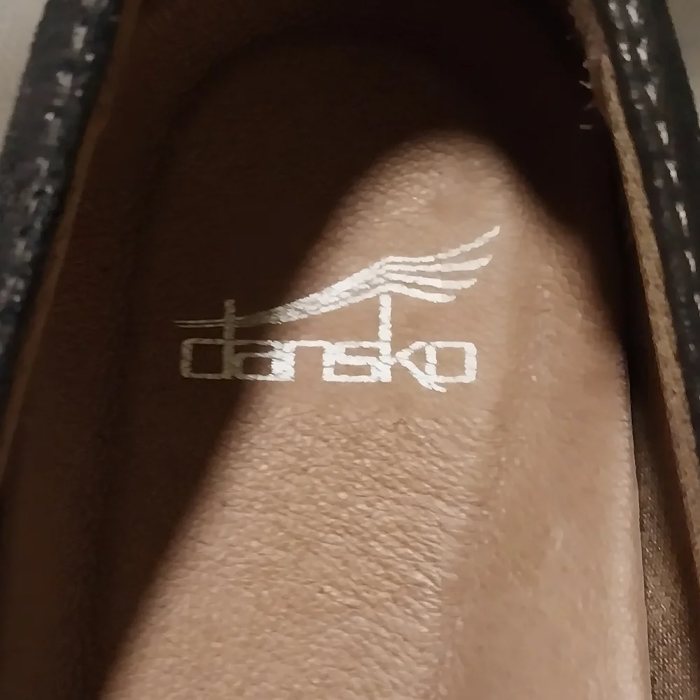 Dansko Kaelyn Graphite Shimmer Mary Jane Flats